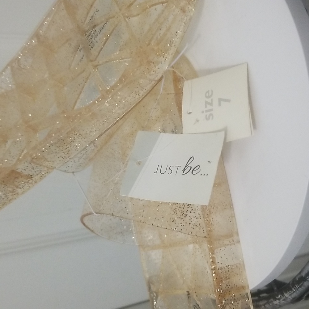 Just Be Sparkle Gel Slides Size 7 NWT - Picture 4 of 4